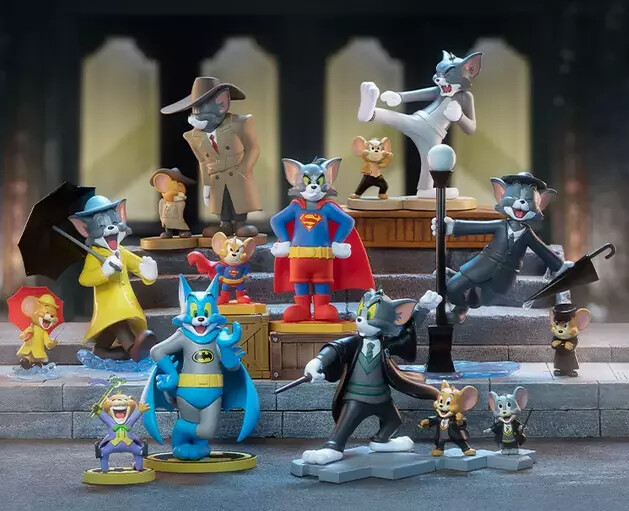 TOM BATMAN &amp; JERRYJOKER 100％ &amp; 400％ Bearbrick x Tom As Batman & Jerry As The Joker 100% & 400