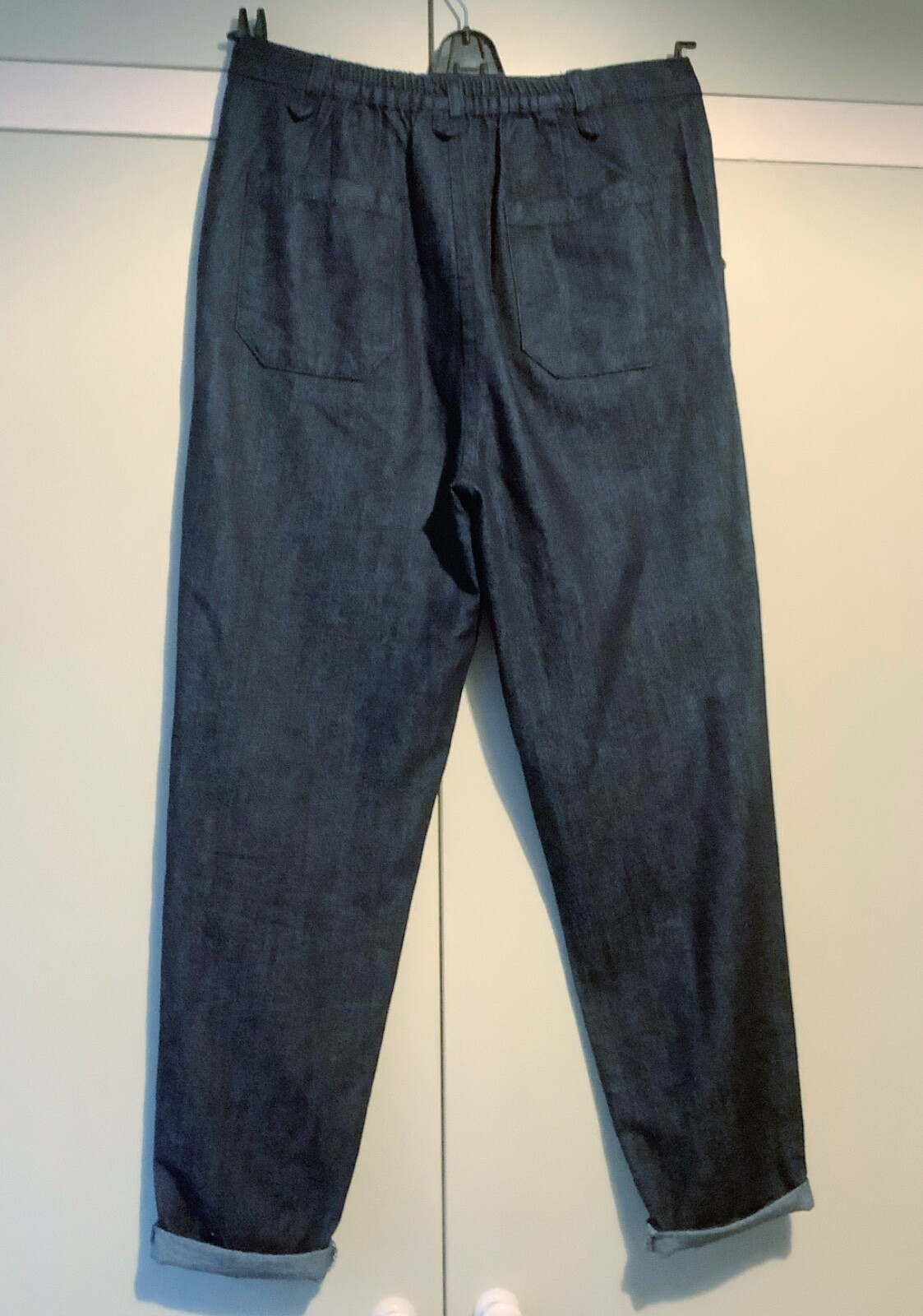 SEASALT UK 10 Marsland Tapered Trousers. Dark Indigo Wash Denim