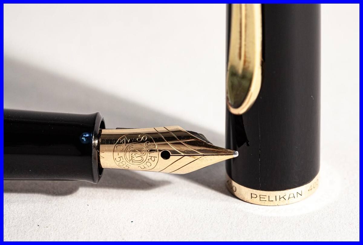 1954 PELIKAN 400 Piston Filler in GREEN STRIPED GOLD with MEDIUM