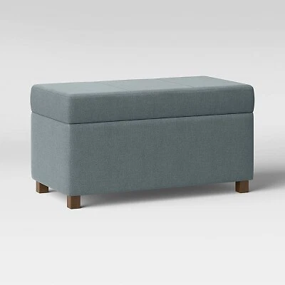 Essex Double Storage Ottoman Indigo Threshold