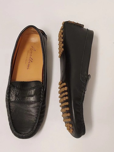 Avellini Black Driving Loafers Womens 
