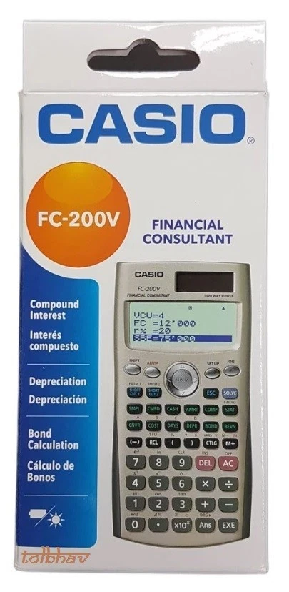 Cita equivocado Abultar Casio FC 200V FC200V 100V Financial Calculator - 14 Digits, Dual Power, New  NIB 79767167004 | eBay