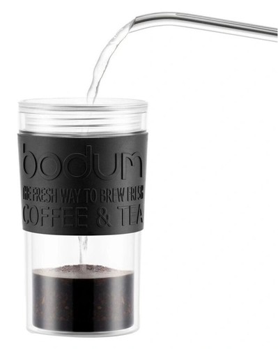 Bodum Travel Coffee Plunger Mug - 350ml - Double-Walled - Travel Press - Black - Picture 6 of 7