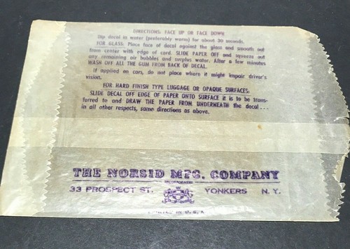 Vintage MCM New York The Empire State Auto 4" x 3" Luggage Sticker & Sleeve VGC - Picture 5 of 9