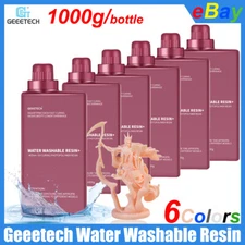 Geeetech Water Washable Resin 1000g 405nm UV-Curing Resin for LCD/DLP 3D Printer