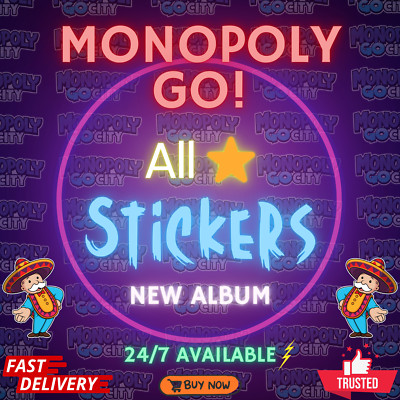 Monopoly GO Stickers 1 - 5  (All Stickers Available) CHEAPEST SUPER FAST 24/7