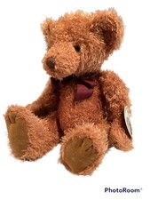 Vintage Russ Berrie Co. Harrison Stuffed Plush Teddy Bear Toy w/ Bow Tie