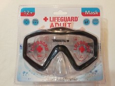 Lifeguard Diving Goggles, Adults 12 Adjustable LATEX FREE NEW.