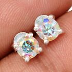 Treated Mercury Mystic Topaz 925 Sterling Silver Earrings Stud Jewelry Ce47958