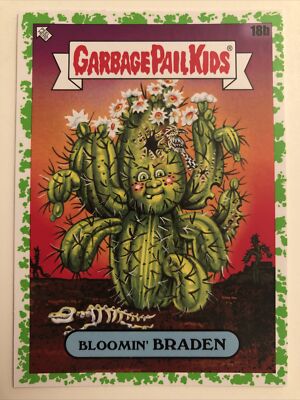 Garbage Pail Kids Topps 2020 Sticker 35th Anniversary Green Blooming  Braden 18b