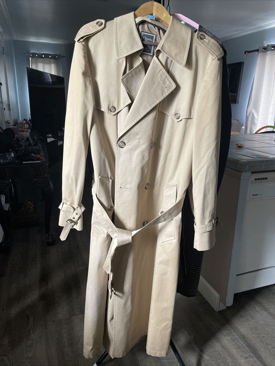 Vintage Christian Dior Monsieur Khaki Double Breasted Trench Vintage Christian Dior Monsieur Khaki Double Breasted Trench