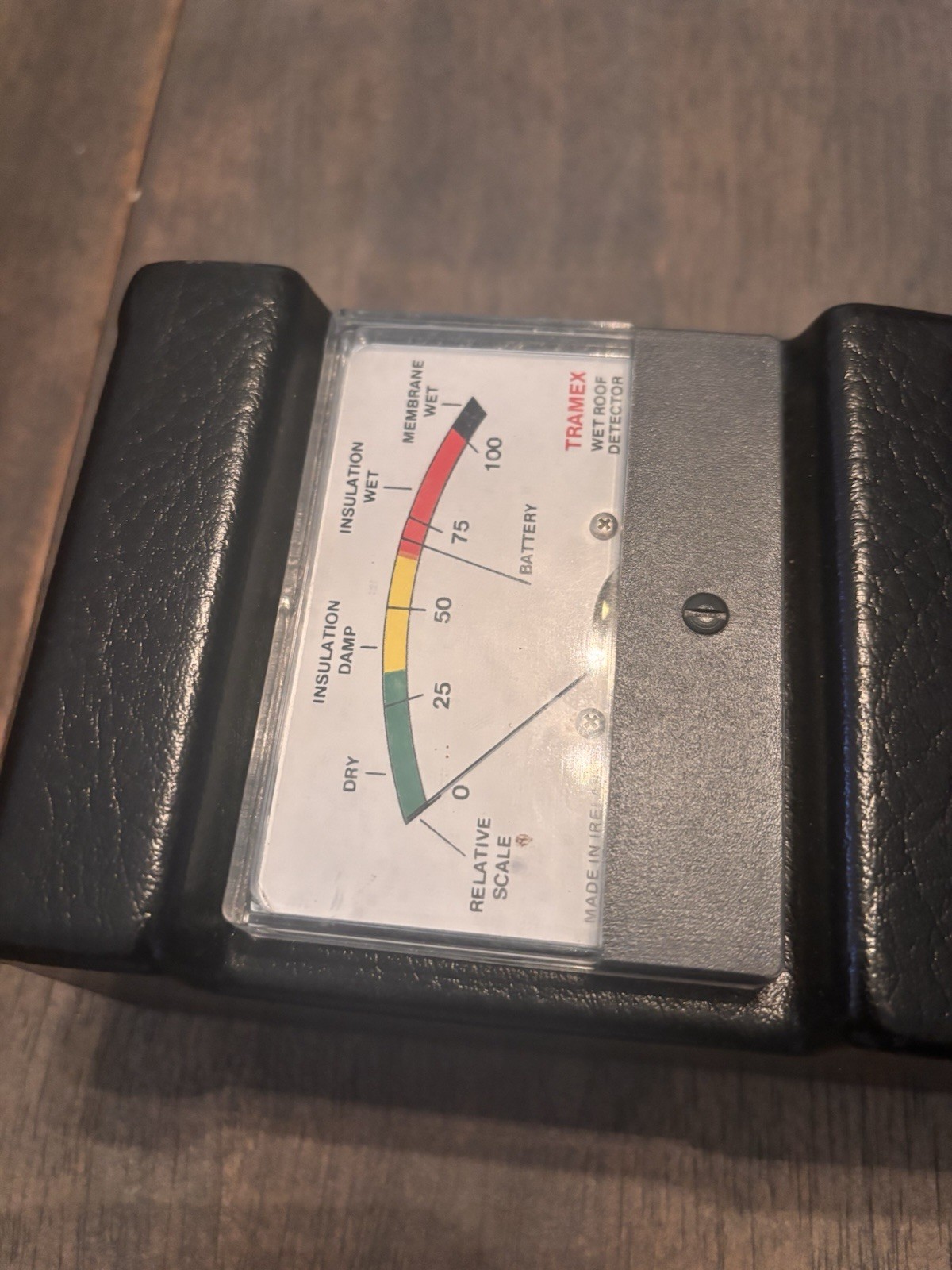 Vintage Tramex Wet Roof Detector with Leather Strap (see Descr)