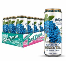 AriZona Blueberry White Tea 12x500ml Cans USA Drink Case Deal - Free Postage