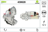 Anlasser Starter Valeo Origins - New O.E. Technologie 438628 12V FüR Ford Focus