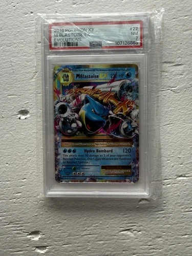 Pokémon Mega M Blastoise EX Holo Card 22/108 XY-Evolutions 2016 PSA 7