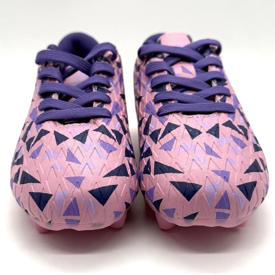 Botines de fútbol Dream Pairs para niños rosa púrpura talla 2,5 años NUEVO zapatos de terreno firme Foto 3 de 4