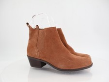 Vionic Roseland Bootie Womens Size 11 Brown Suede Leather Block Heel Boot