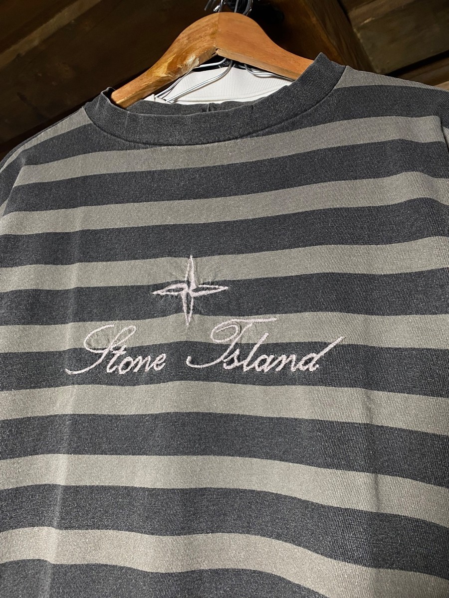 ARCHIVE Stone Island Vintage Stripe T Shirt 80s | eBay