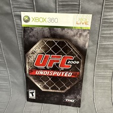 UFC Undisputed 2009 Xbox 360 Game Instruction Booklet Only
