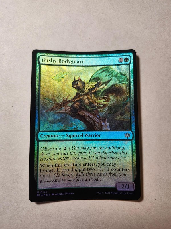 Bushy Bodyguard 166 Uncommon Bloomburrow Magic: The Gathering Foil Near Mint