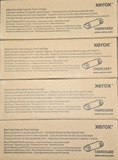 Set of 4 New Genuine Xerox Extra High Yield Toner Cartridges CMYK 6510 6515 OEM