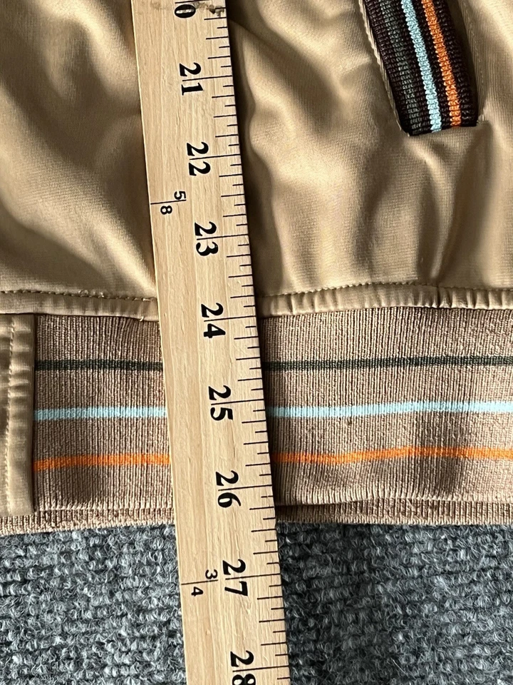 Куртка мужская LRG Lifted Research Group на молнии бежевая коричневая спортивная размер средний винтаж - Изображение 3 из 4