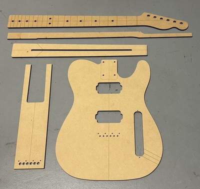 Classic Telecaster Plus W/Dual Humbucker Route Luthier/Building Templates