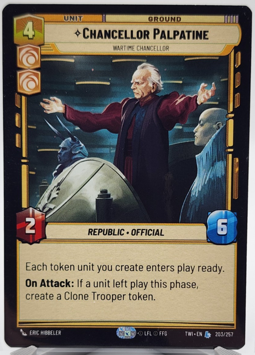 Star Wars Unlimited - TWI Chancellor Palpatine #203 - Near Mint