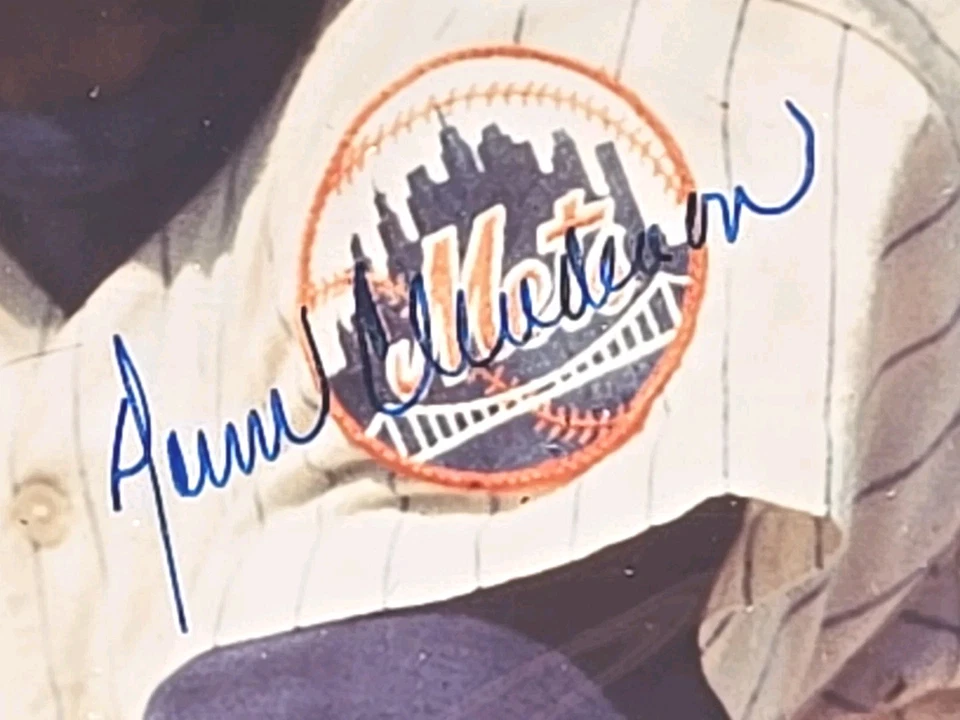Foto de práctica de bateo firmada por Donn Clendenon 8x10 de los Mets de Nueva York certificado de autenticidad de 5 estrellas Foto 2 de 3