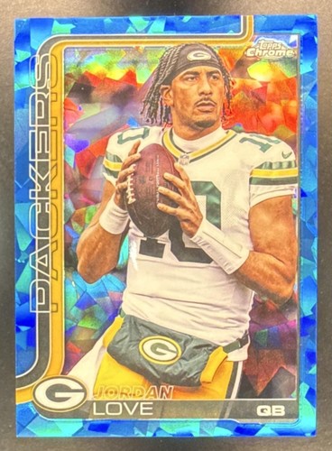 Jordan Love 2025 Topps Chrome Sapphire #109 Image Variation SP VAR Packers AS6