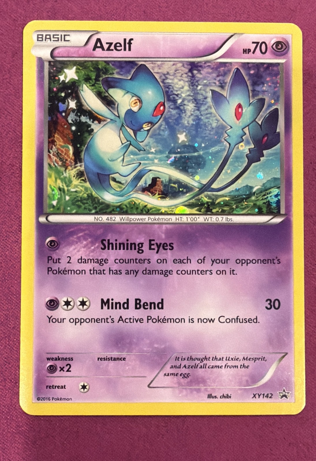 Azelf XY142 XY Black Star Promo Holo
