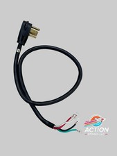 4-Prong Range/Dryer Power Supply Cord   4-Wire Black/Red/White/Green Right Ang