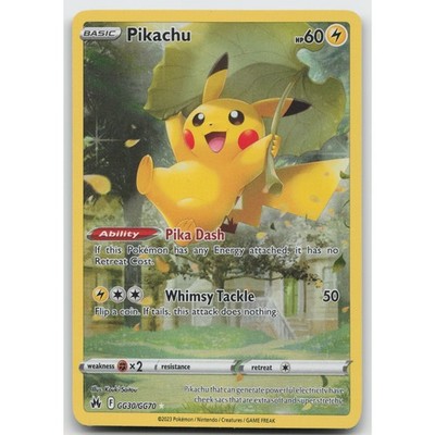 Pikachu Holo Crown Zenith: Galarian Gallery GG30/GG70 UR LP Pokemon