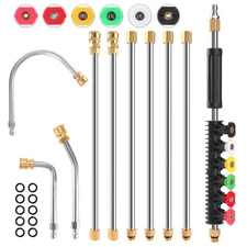 Gutter Cleaning Tools 10 Pack 9FT Pressure Washer Extension Wand Nozzle Tips
