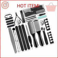 36 in 1 Pedicure Kit, Professional Pedicure Tools Foot Rasp Foot Dead Skin Remov