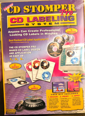 Vintage 1999 Sealed CD Stomper Pro CD-R Labeling System PC or Mac Logo Print