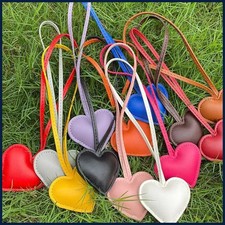 Multi-color PU Leather Heart Keychain Car Keyring Love PU Leather Hanger Cartoon