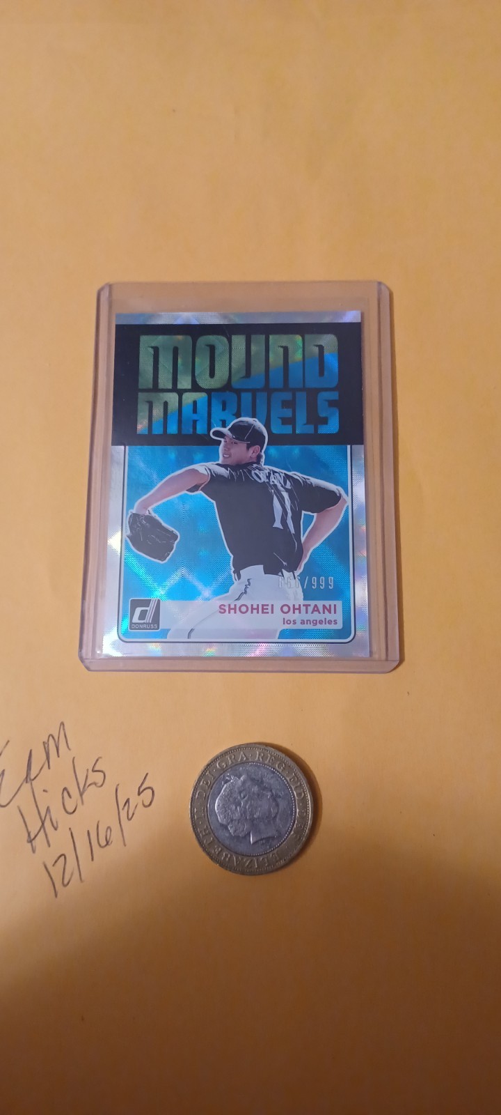 2018 Panini Donruss - Mound Marvels Shohei Ohtani #MM3 /999 (RC)