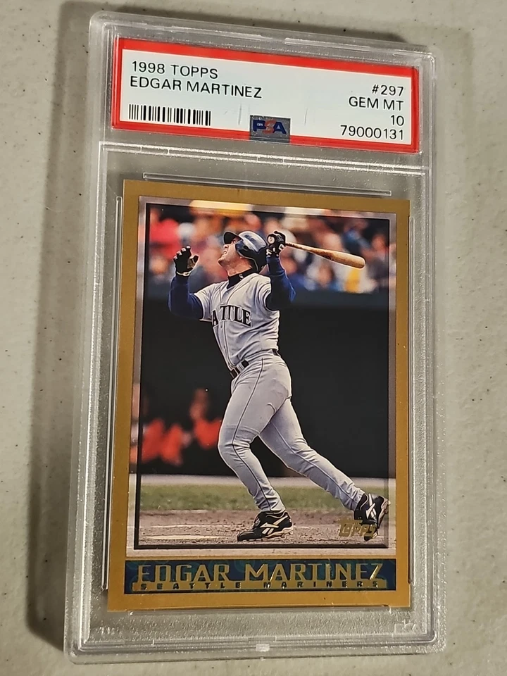 1998 Topps - #297 Edgar Martinez Psa 10 Seattle Mariners Hof  - Image 2 of 3