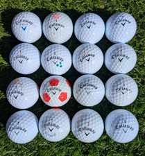 16 x Callaway Used White Golf Balls, Various models 