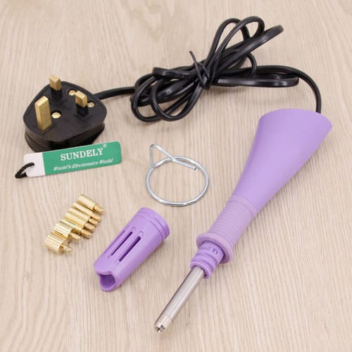 Hot Fix Iron-on Applicator Wand Heat Gun for Rhinestone Crystal Gem Tool 7 Tip - Picture 12 of 13