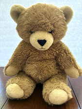 Vintage 1987 Applause Teddy Bear Plush 20  Brown Cream Sleepy Eyes Korea READ