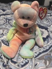 Ty Beanie Baby: Peace Bear 1996 - Multicolor
