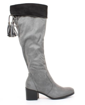 Trary Womens Gray Fashion Boots Size 8