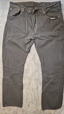 Levi Strauss  Co. Straight Gray 501 Denim Jeans, Medium Wash 5-Pocket Classic