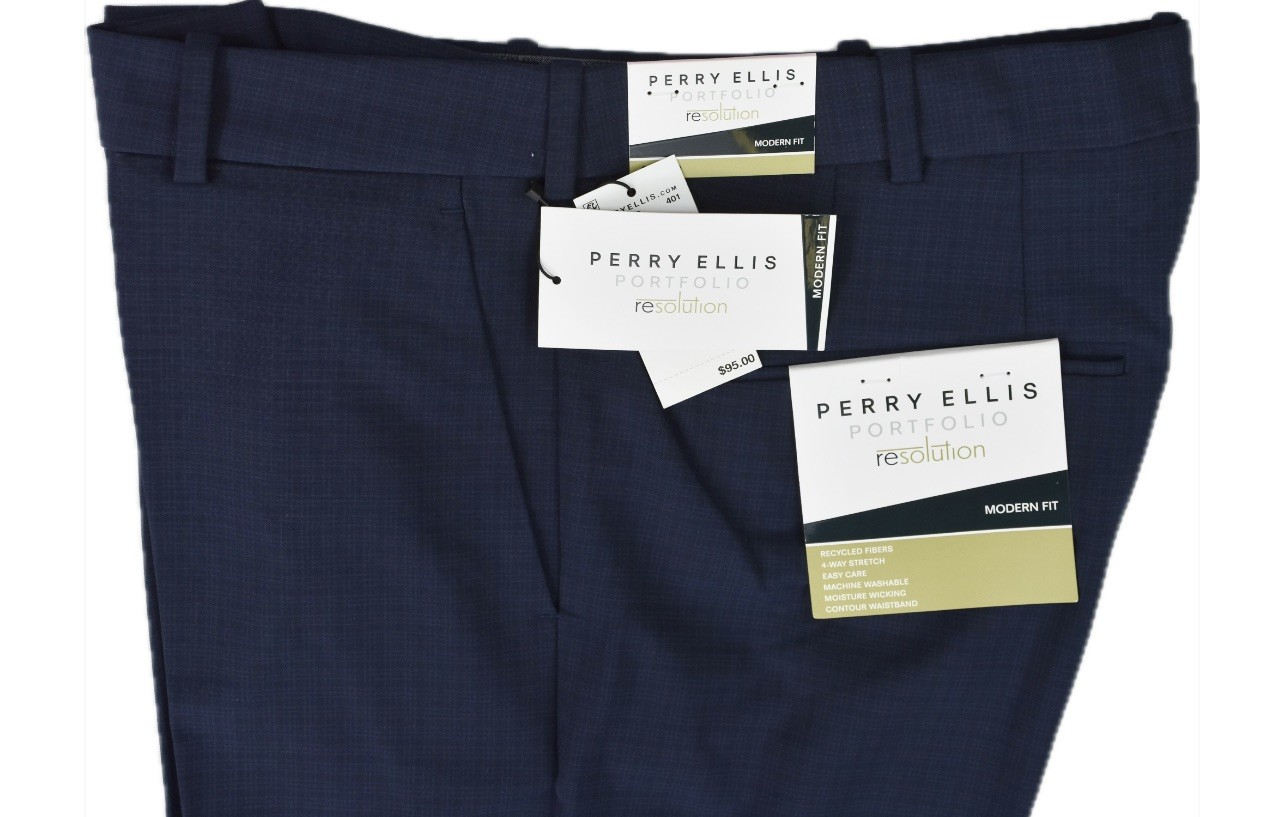 Perry Ellis Portfolio Modern-Fit Stretch Resolution Pants 32 X 30 $95 5RSB0040