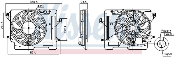 Nissens LüFter MotorküHlung 850080 410Mm Kunststoff 250W 12V FüR Ford Transit 3-image