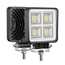 LED Tractor Lights 2PCS 4Inch 11400LM 12V Flood Beam Driving Lights BLACK