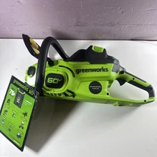 GreenWorks Pro 60V 18" Cordless Battery Powered Chainsaw CSc404 Tool Only READ