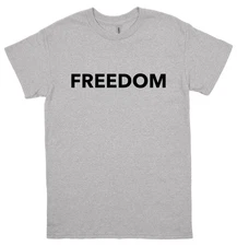 FREEDOM Charlie Kirk White T Shirt Unisex Free Speech Patriotic USA Love America